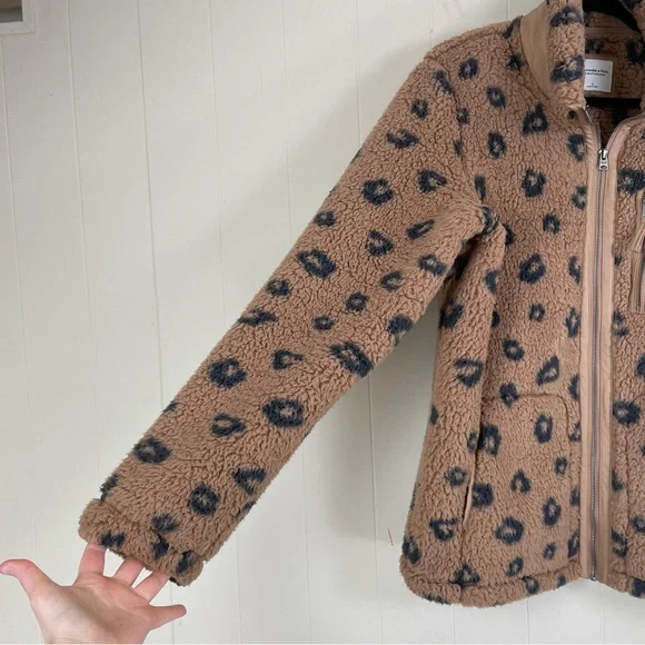 Abercrombie & Fitch Taupe Leopard Teddy Jacket - Picture 7 of 16